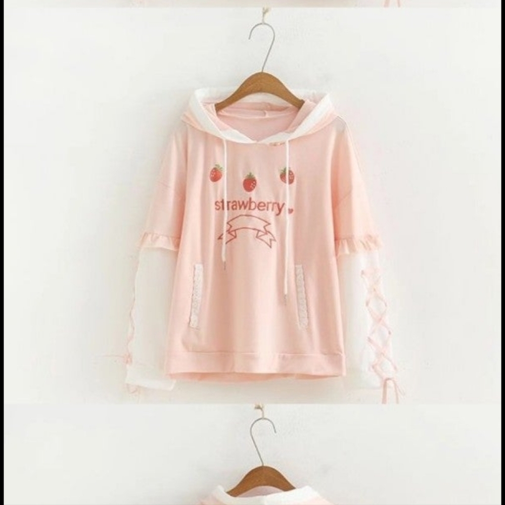 Strawberry kawaii hoodie